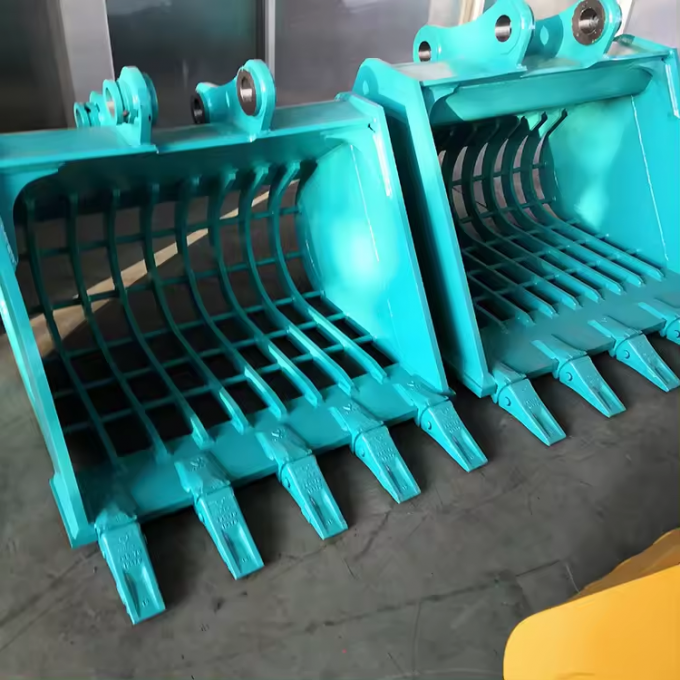 Excavator digging bucket for Cat320 with 1.0m³ capacity and 50mm holes