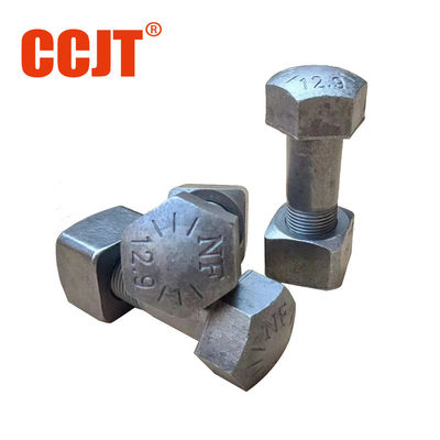40Cr Material 12.9 Grade Excavator and Bulldozer Track Shoe Bolt Nut High Hardness Segment Plow Bolt and Nut