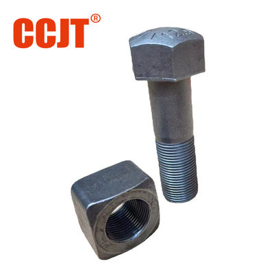 High Tensile High Strength Plow Track Shoe Bolts And Nuts M40 M28 M16 Hex Flange Black 8.8 Grade