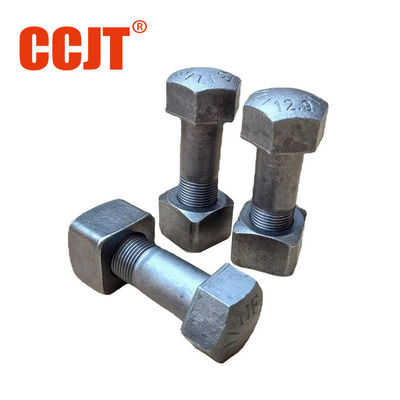 Forged Black Zinc Finish PC300 D65 40Cr Steel Plow Bolts And Nuts Set