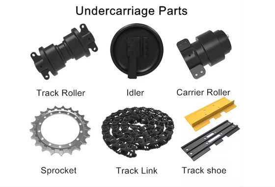 Steel Excavator Track Sprocket Heat Treated Single Flange in Black / Yellow